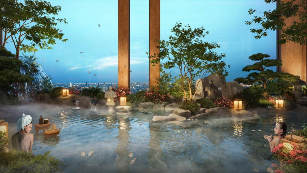 Công viên khoáng nóng Onsen tiêu chuẩn Nhật Bản độc bản chỉ có tại Alluvia City