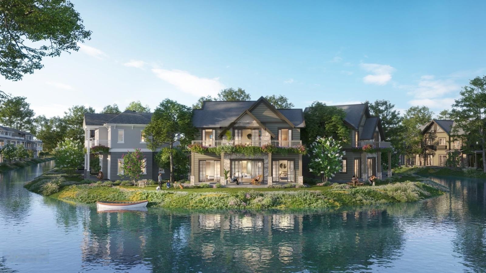 Sản phẩm biệt thự đảo là phân khu đẳng cấp và xa hoa bậc nhất, tạo nên dấu ấn thượng lưu tại khu đô thị sinh thái Alluvia