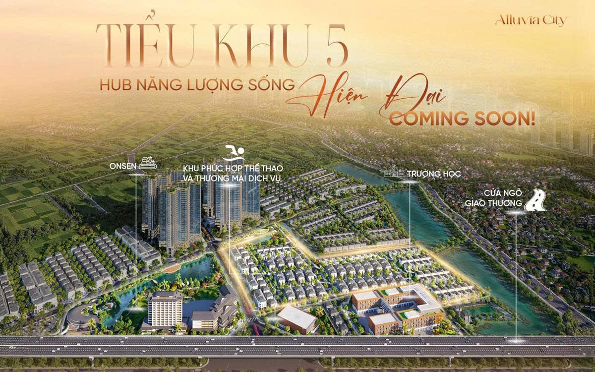 Tiểu khu 5 có quy mô 217 căn hộ với đa dạng loại hình sản phẩm bất động sản